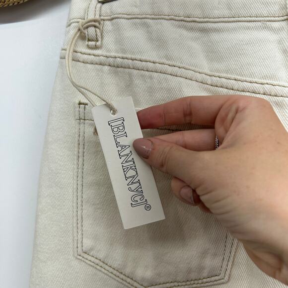 NEW Revolve Blank NYC Neutral Slit White Denim Long Maxi Jean Skirt 26 - Picture 5 of 6